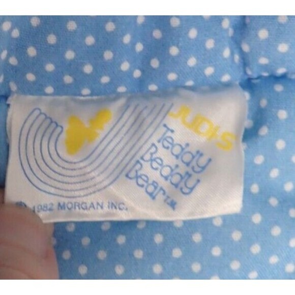 Vtg SLEEPY TEDDY Beddy 1982 Baby Morgan 3 Section Laundry Hanging Decor Nursery - Picture 6 of 6